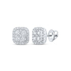 Splendid Jewellery 10kt White Gold Women's Square Diamond Earrings - 2 Cttw - Splendid Jewellery
