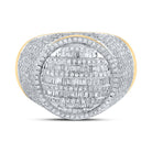 Splendid Jewellery 10kt Yellow Gold Baguette Diamond Circle Ring - 1 - 5/8 Cttw for Men - Splendid Jewellery