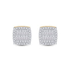Splendid Jewellery 10kt Yellow Gold Baguette Diamond Square Earrings - Splendid Jewellery