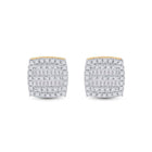 Splendid Jewellery 10kt Yellow Gold Baguette Diamond Square Earrings - Splendid Jewellery