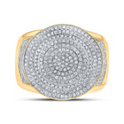 Splendid Jewellery 10kt Yellow Gold Circle Diamond Men's Ring - 7/8 Cttw Front view from the 10Kt Yellow Gold Mens Round Diamond Circle Ring 7 8 Cttwpin210786 collection by Splendid Jewellery