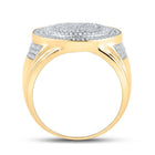 Splendid Jewellery 10kt Yellow Gold Circle Diamond Men's Ring - 7/8 Cttw - Splendid Jewellery