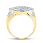 Splendid Jewellery 10kt Yellow Gold Circle Diamond Men's Ring - 7/8 Cttw Side view from the 10Kt Yellow Gold Mens Round Diamond Circle Ring 7 8 Cttwpin210786 collection by Splendid Jewellery