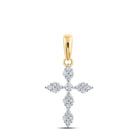 Splendid Jewellery 10kt Yellow Gold Diamond Cross Pendant - A Mesmerizing Symbol of Faith and Elegance - Splendid Jewellery