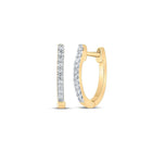 Splendid Jewellery 10kt Yellow Gold Diamond - Encrusted Hoop Earrings - Splendid Jewellery