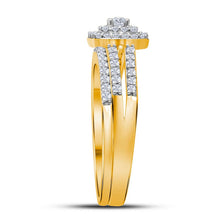 Load image into Gallery viewer, Splendid Jewellery 10kt Yellow Gold Diamond Eternity Bridal Ring Set Side View from Splendid Jewellery