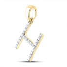 Splendid Jewellery 10kt Yellow Gold Diamond H Initial Pendant - Splendid Jewellery