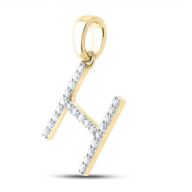 Splendid Jewellery 10kt Yellow Gold Diamond H Initial Pendant - Splendid Jewellery
