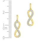 Splendid Jewellery 10kt Yellow Gold Diamond Infinity Dangle Earrings - Splendid Jewellery