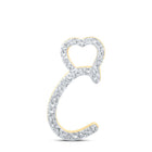 Splendid Jewellery 10kt Yellow Gold Diamond Initial Heart Pendant - Splendid Jewellery