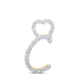 Splendid Jewellery 10kt Yellow Gold Diamond Initial Heart Pendant - Splendid Jewellery