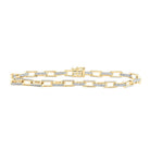 Splendid Jewellery 10kt Yellow Gold Mens Round Diamond Anchor Link Bracelet - 5 Cttw - Splendid Jewellery