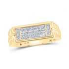 Splendid Jewellery 10kt Yellow Gold Men's Round Diamond Band Ring 1/2 Cttw - Splendid Jewellery