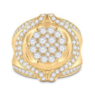 Splendid Jewellery 10kt Yellow Gold Men's Round Diamond Cluster Ring - Exquisite 2 - 1/4 Cttw Brilliance - Splendid Jewellery