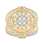 Splendid Jewellery 10kt Yellow Gold Men's Round Diamond Cluster Ring - Exquisite 2 - 1/4 Cttw Brilliance - Splendid Jewellery