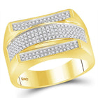 Splendid Jewellery 10kt Yellow Gold Men's Round Diamond Dome Cluster Ring 1/3 Cttw - Splendid Jewellery