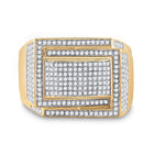 Splendid Jewellery 10kt Yellow Gold Men's Round Diamond Domed Fashion Ring - Stunning 3/4 Cttw product Top View from Splendid Jewellery