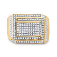 Load image into Gallery viewer, Splendid Jewellery 10kt Yellow Gold Men's Round Diamond Domed Fashion Ring - Stunning 3/4 Cttw - Splendid Jewellery