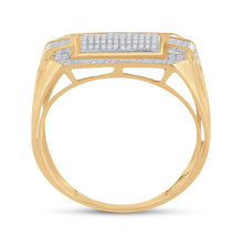 Load image into Gallery viewer, Splendid Jewellery 10kt Yellow Gold Men&#39;s Round Diamond Fashion Ring 1/3 Cttw product Side View 2 from Splendid Jewellery