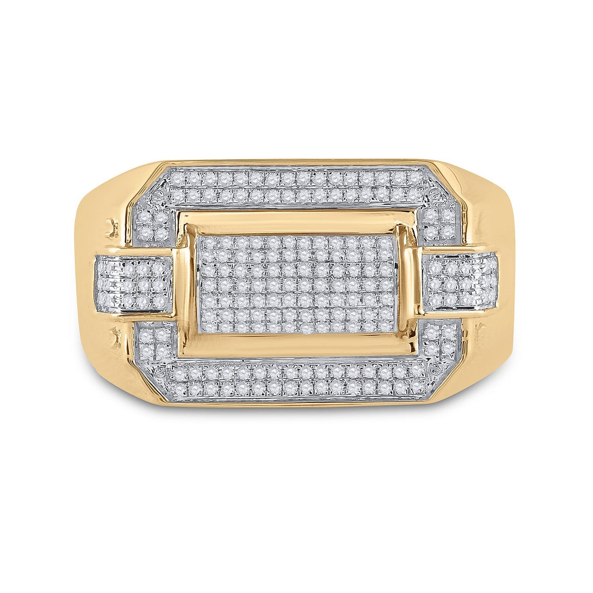 Splendid Jewellery 10kt Yellow Gold Men's Round Diamond Fashion Ring 1/3 Cttw - Splendid Jewellery