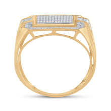 Load image into Gallery viewer, Splendid Jewellery 10kt Yellow Gold Men's Round Diamond Fashion Ring 1/3 Cttw - Splendid Jewellery