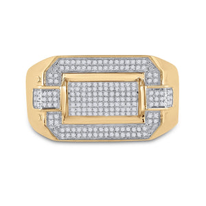 Splendid Jewellery 10kt Yellow Gold Men's Round Diamond Fashion Ring 1/3 Cttw - Splendid Jewellery