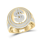 Splendid Jewellery 10kt Yellow Gold Men's Round Diamond Fashion Ring 3/4 Cttw - A Stunning Circle of Brilliance! - Splendid Jewellery
