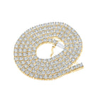 Splendid Jewellery 10kt Yellow Gold Mens Round Diamond Link Chain Necklace - 3 - 3/4 Cttw - 20 - inch Length - Splendid Jewellery