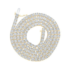Load image into Gallery viewer, Splendid Jewellery 10kt Yellow Gold Round Diamond Link Chain Necklace - 4 - 3/4 Cttw for Men - Splendid Jewellery