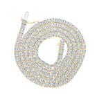 Splendid Jewellery 10kt Yellow Gold Round Diamond Link Chain Necklace - 4 - 3/4 Cttw for Men - Splendid Jewellery