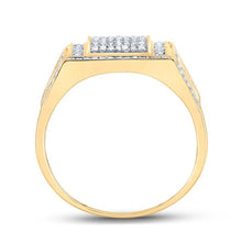 Load image into Gallery viewer, Splendid Jewellery 10kt Yellow Gold Square Diamond Men's Ring - 3/8 Cttw - Splendid Jewellery