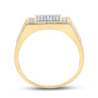 Splendid Jewellery 10kt Yellow Gold Square Diamond Men's Ring - 3/8 Cttw - Splendid Jewellery