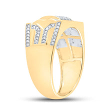 Load image into Gallery viewer, Splendid Jewellery 10kt Yellow Gold Square Diamond Men's Ring - 3/8 Cttw - Splendid Jewellery
