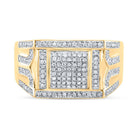 Splendid Jewellery 10kt Yellow Gold Square Diamond Men's Ring - 3/8 Cttw - Splendid Jewellery