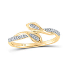 Splendid Jewellery 10kt Yellow Gold Womens Round Diamond Bypass Band Ring 1/10 Cttw - A Mesmerizing Delight - Splendid Jewellery