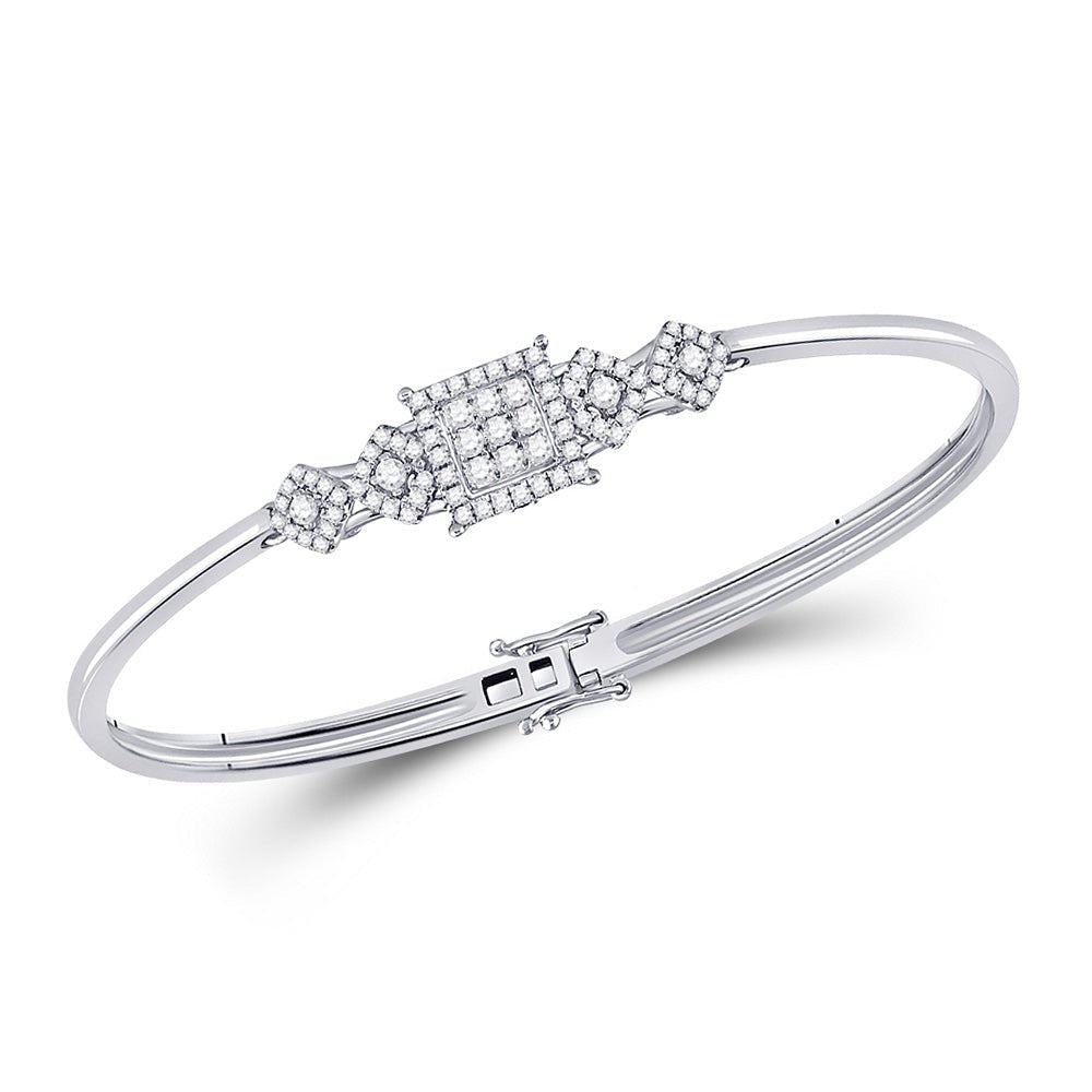 Splendid Jewellery 14kt White Gold 5 - Stone Diamond and Blue Sapphire Fashion Bracelet - Splendid Jewellery