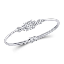 Load image into Gallery viewer, Splendid Jewellery 14kt White Gold 5 - Stone Diamond and Blue Sapphire Fashion Bracelet - Splendid Jewellery