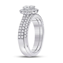 Load image into Gallery viewer, Splendid Jewellery 14kt White Gold Oval Diamond Bridal Wedding Ring Band Set - Splendid Jewellery