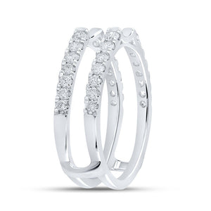 Splendid Jewellery 14kt White Gold Round Diamond Wrap Enhancer Wedding Band - Splendid Jewellery