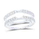 Splendid Jewellery 14kt White Gold Round Diamond Wrap Enhancer Wedding Band - Splendid Jewellery