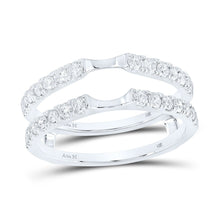 Load image into Gallery viewer, Splendid Jewellery 14kt White Gold Round Diamond Wrap Enhancer Wedding Band - Splendid Jewellery