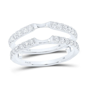 Splendid Jewellery 14kt White Gold Round Diamond Wrap Enhancer Wedding Band - Splendid Jewellery