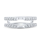 Splendid Jewellery 14kt White Gold Round Diamond Wrap Enhancer Wedding Band - Front View