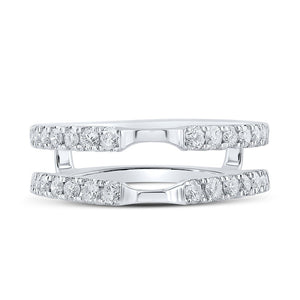 Splendid Jewellery 14kt White Gold Round Diamond Wrap Enhancer Wedding Band - Splendid Jewellery