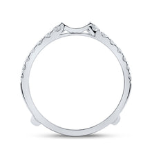 Load image into Gallery viewer, Splendid Jewellery 14kt White Gold Round Diamond Wrap Enhancer Wedding Band - Side View