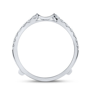 Splendid Jewellery 14kt White Gold Round Diamond Wrap Enhancer Wedding Band - Splendid Jewellery