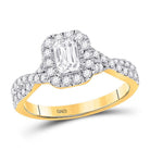 Splendid Jewellery 14kt Yellow Gold Emerald Diamond Solitaire Bridal Wedding Engagement Ring - Splendid Jewellery