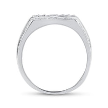 Load image into Gallery viewer, Splendid Jewellery Men's 10kt White Gold Round Diamond Cluster Ring - 1 - 1/4 Cttw - Splendid Jewellery