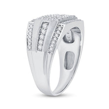 Load image into Gallery viewer, Splendid Jewellery Men's 10kt White Gold Round Diamond Cluster Ring - 1 - 1/4 Cttw - Splendid Jewellery