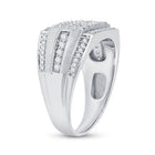 Splendid Jewellery Men's 10kt White Gold Round Diamond Cluster Ring - 1 - 1/4 Cttw - Splendid Jewellery
